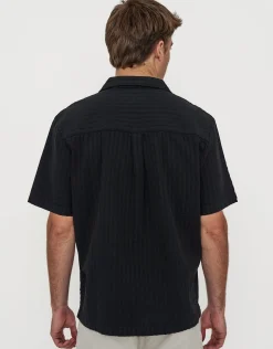 Textured Short Sleeve Shirt in Clover Green
