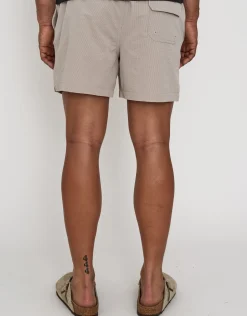 Textured Swim Shorts in Dusty Blue