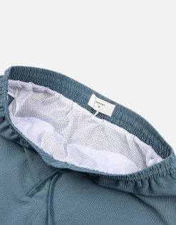 Textured Swim Shorts in Dusty Blue