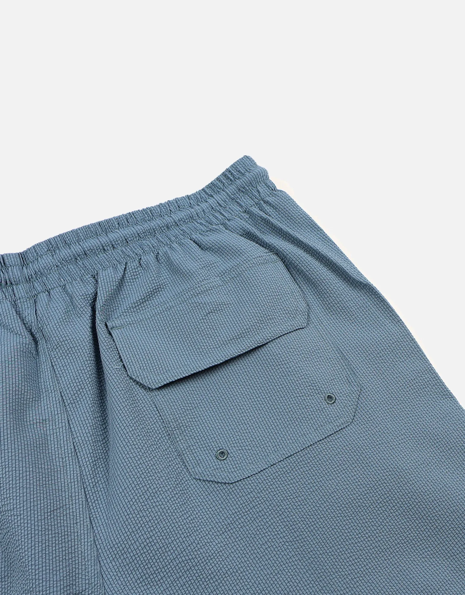 Textured Swim Shorts in Dusty Blue