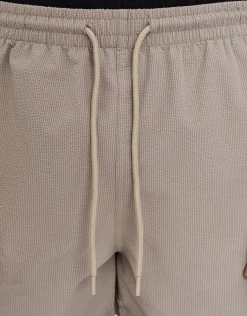 Textured Swim Shorts in Tan