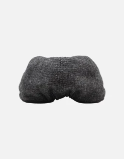 Textured Wool Blend Cheesecutter in Charcoal