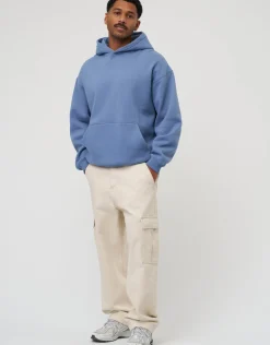 Twill Baggy Fit Cargo Pants in Bone