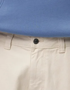 Twill Baggy Fit Cargo Pants in Bone