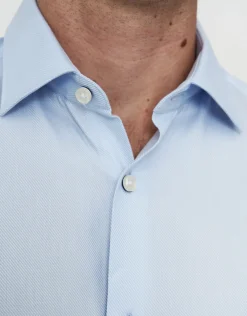 Twill Long Sleeve Dress Shirt in Black