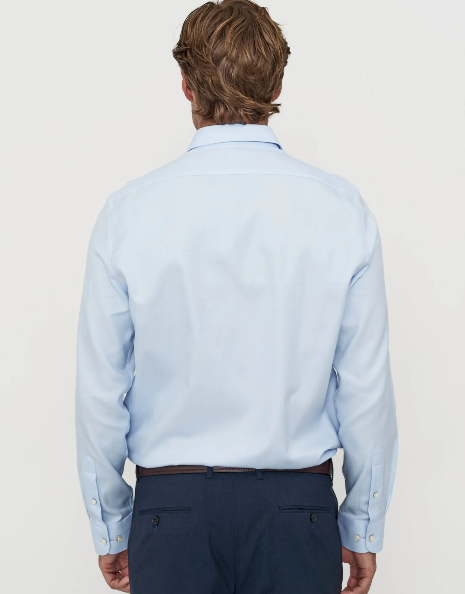 Twill Long Sleeve Dress Shirt in Black