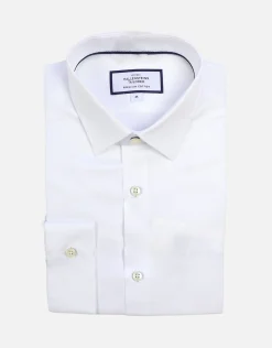 Twill Long Sleeve Dress Shirt in Black