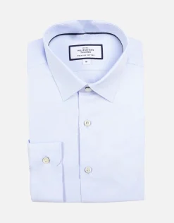 Twill Long Sleeve Dress Shirt in White