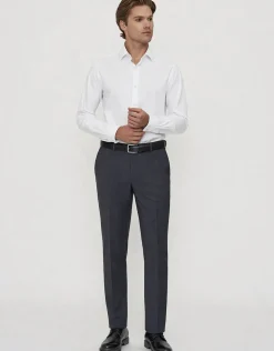Twill Long Sleeve Dress Shirt in Light Blue