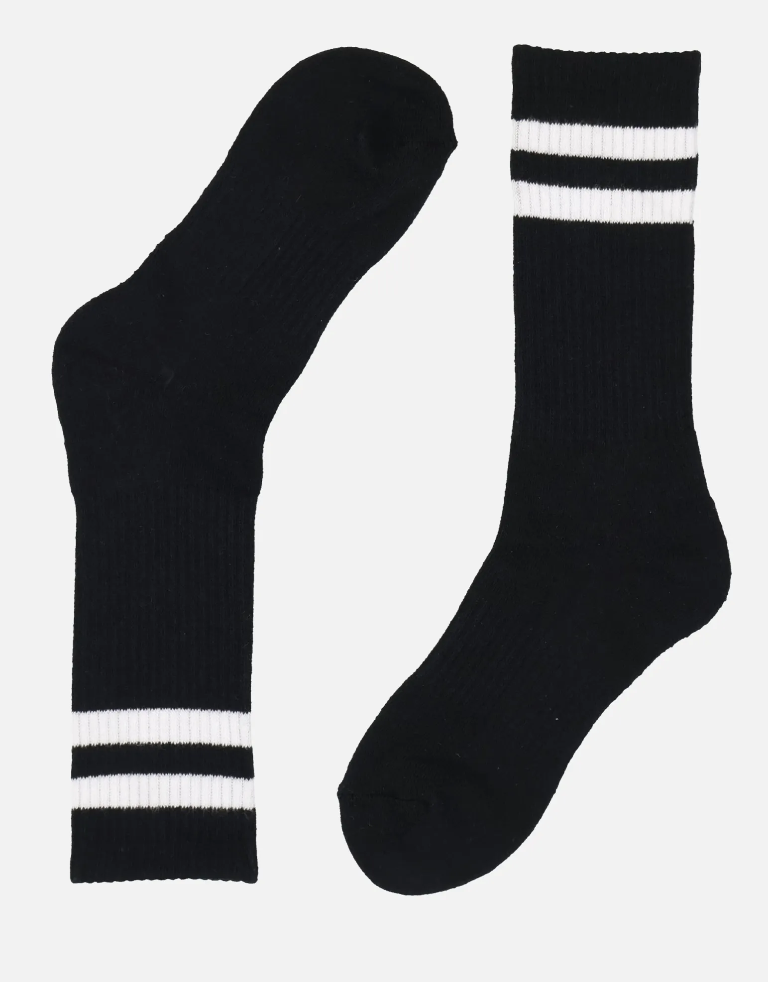 Twin Stripe Sport Socks in Black