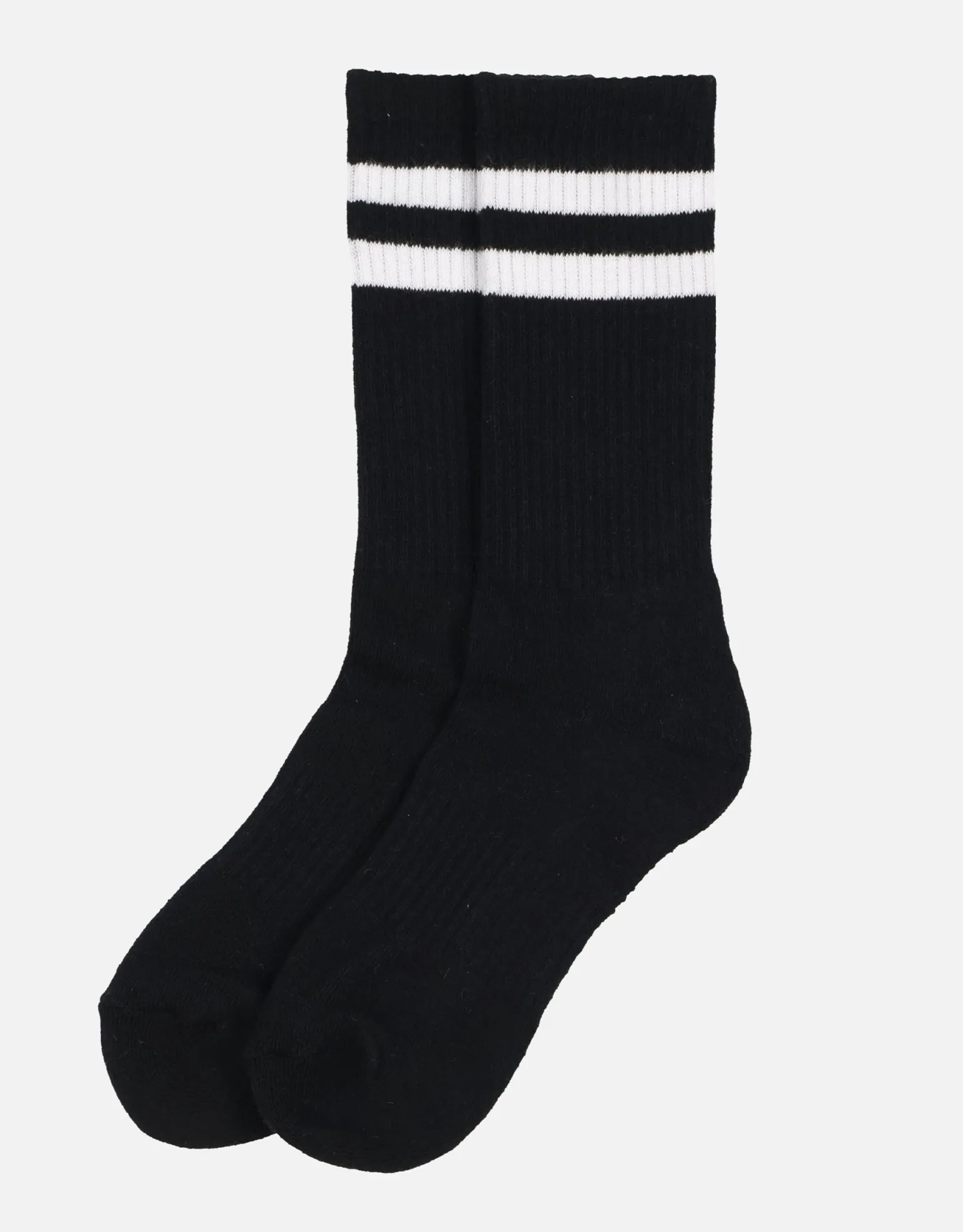 Twin Stripe Sport Socks in Black