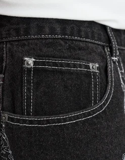 Vanguard Chains Baggy Fit Jorts in Washed Black