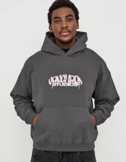 Vanguard Oversized Hoodie in Wood Smoke
