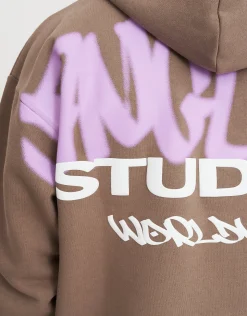 Vanguard Oversized Hoodie in Wood Smoke