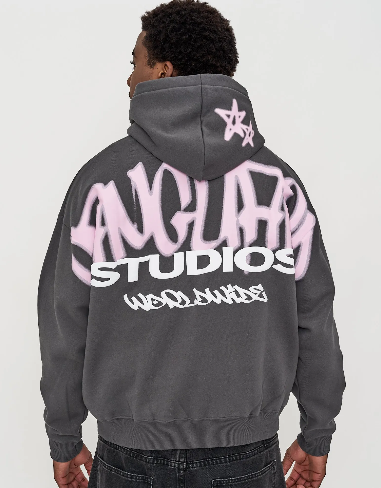 Vanguard Oversized Hoodie in Wood Smoke
