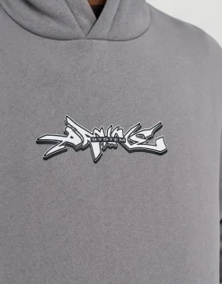 Vanguard Oversized Hoodie in Alloy Grey