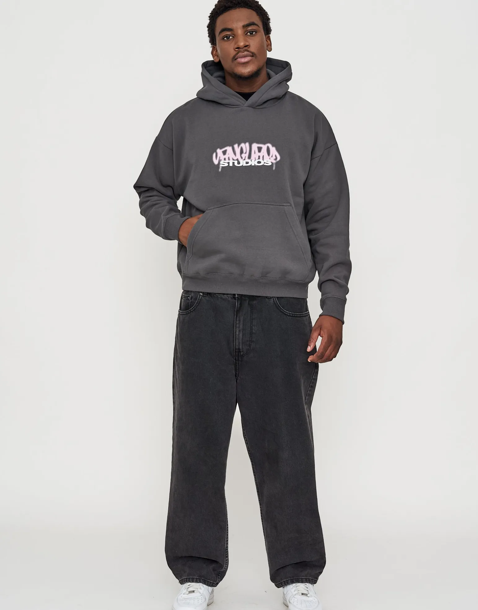 Vanguard Oversized Hoodie in Pewter Grey
