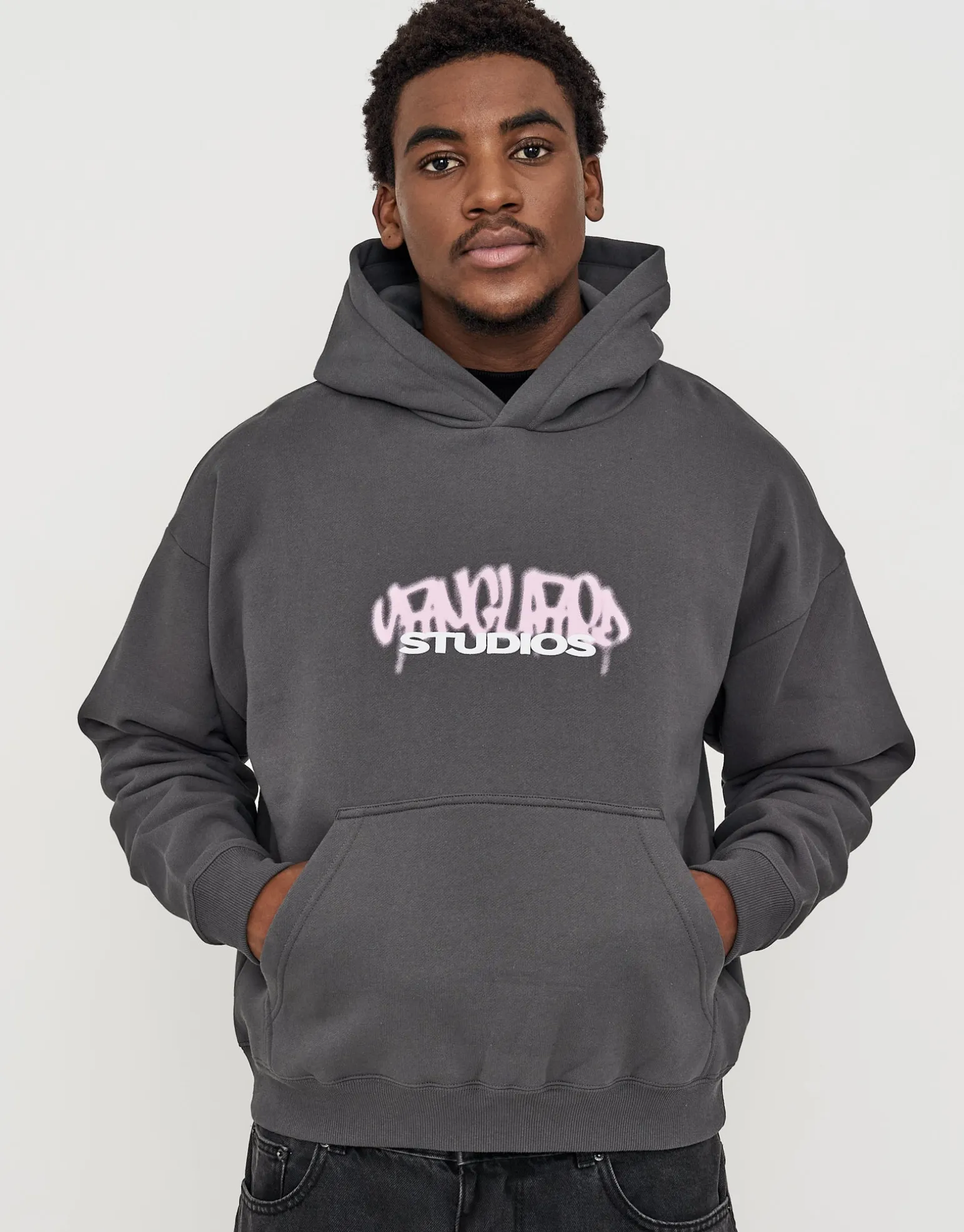 Vanguard Oversized Hoodie in Pewter Grey