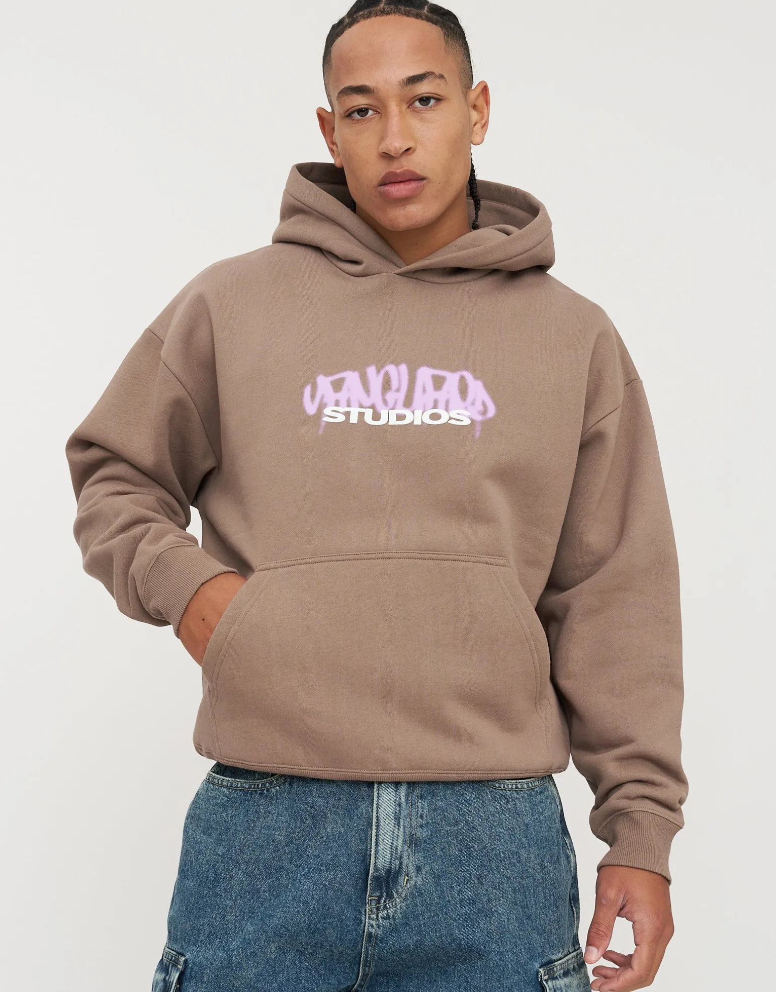 Vanguard Oversized Hoodie in Pewter Grey