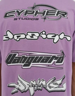 Vanguard Relaxed Fit T Shirt in Neon Lilac