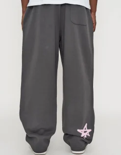 Vanguard Wide Track Pants in Pewter Grey