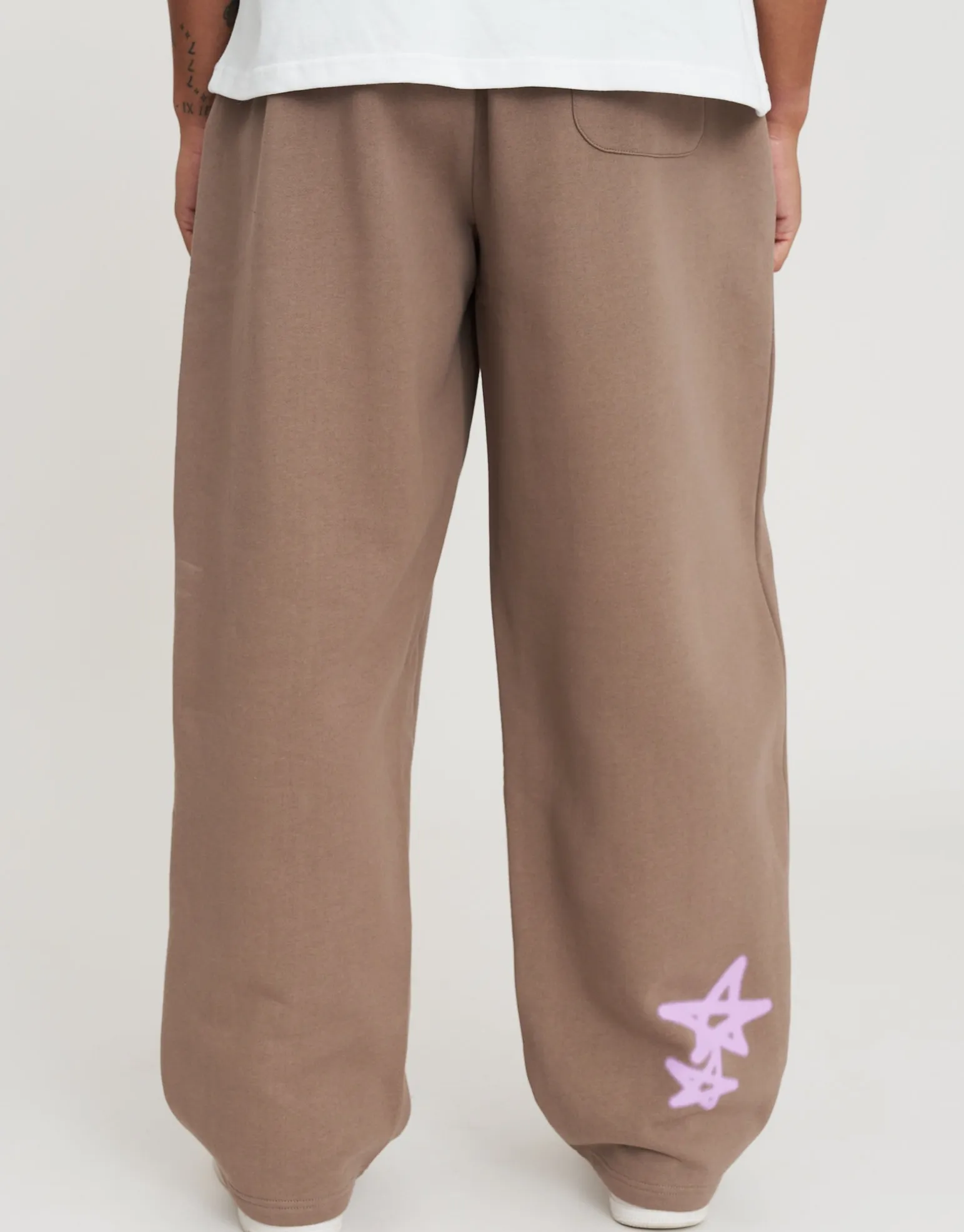 Vanguard Wide Track Pants in Wood Smoke