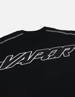 Vapor Overlocked Box Fit T Shirt in Black