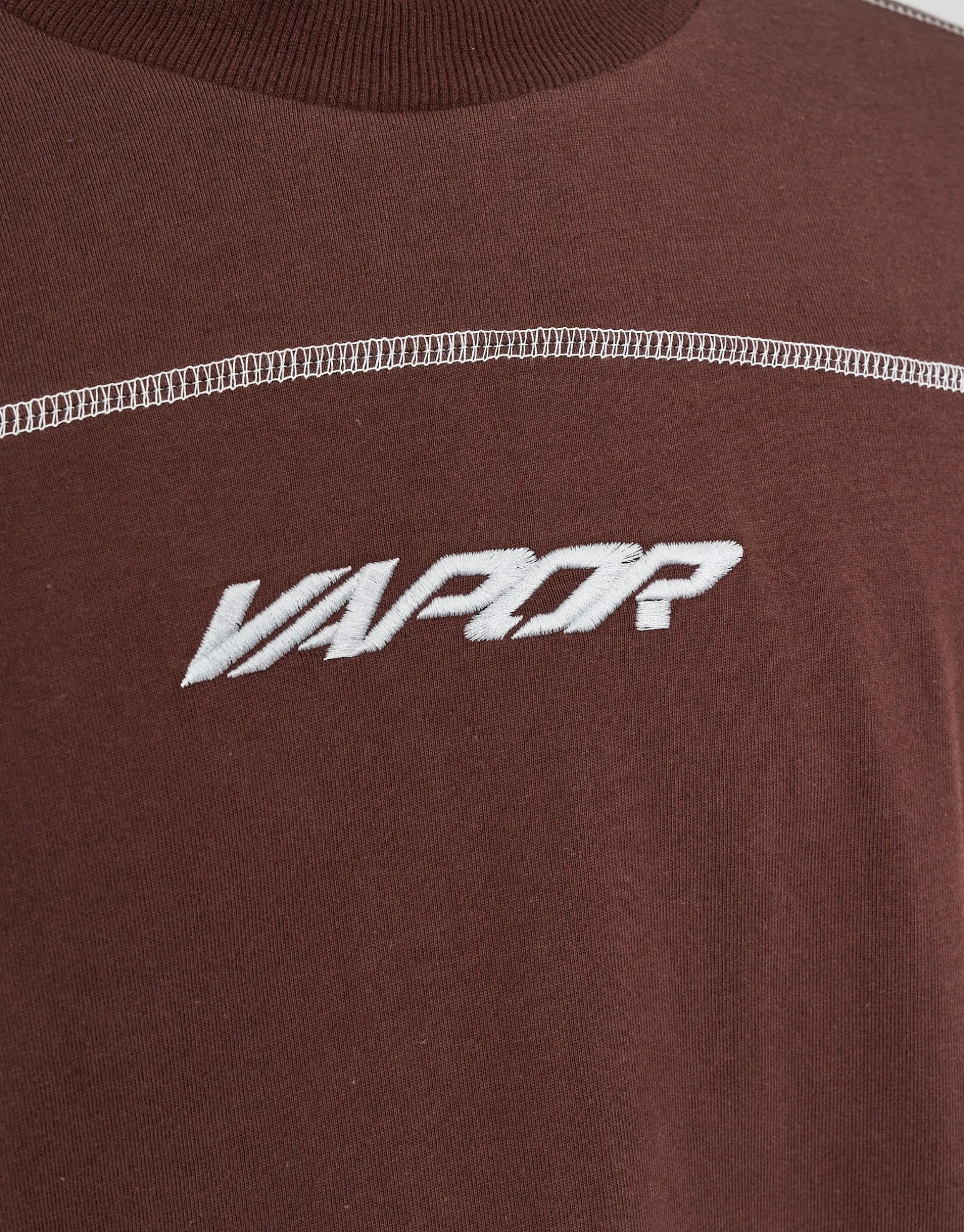 Vapor Overlocked Box Fit T Shirt in Brown