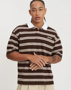 Vapor Short Sleeve Polo in Bitter Brown