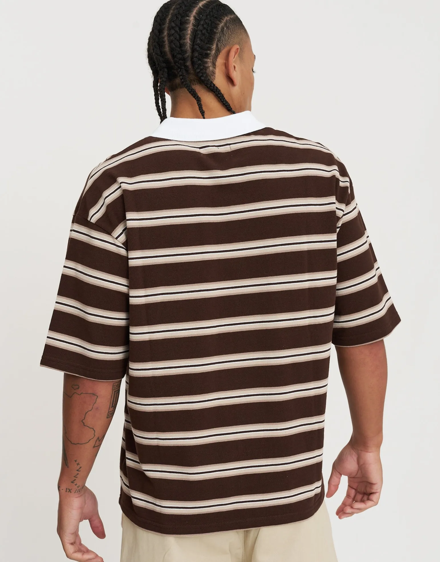 Vapor Short Sleeve Polo in Bitter Brown