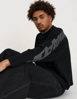 Vapor Textured Long Sleeve T Shirt in Moon
