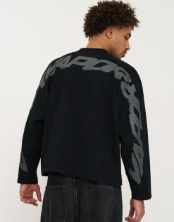 Vapor Textured Long Sleeve T Shirt in Moon