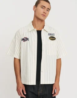 Vault Systems Cropped Short Sleeve Shirt in Blanc