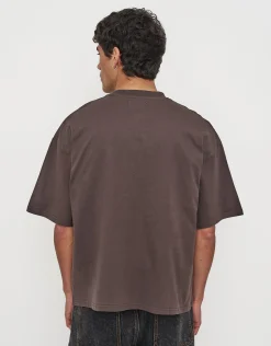 Vintage Box Fit T Shirt in Americano Brown
