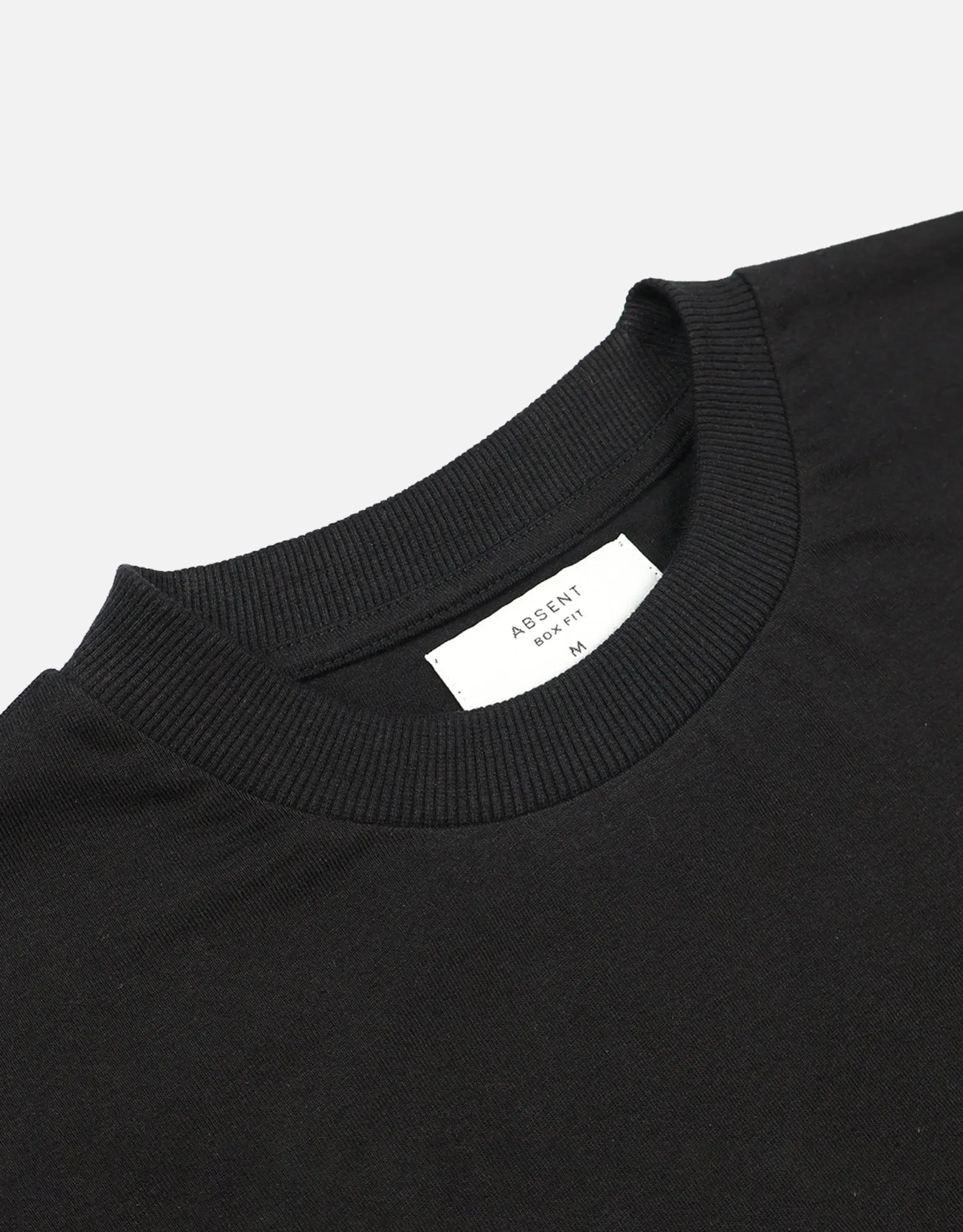 Vintage Box Fit T Shirt in Solid Black
