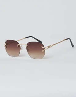Vintage Frame Sunglasses in Brown