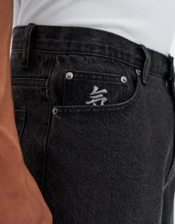 Vipers Embroidered Baggy Fit Jorts in Vintage Light Blue
