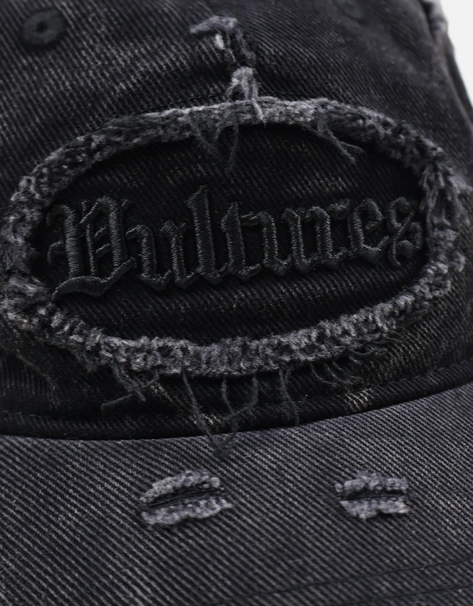 Vultures Distressed Cap in Washed Black