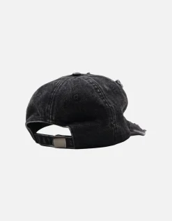 Vultures Distressed Cap in Washed Black