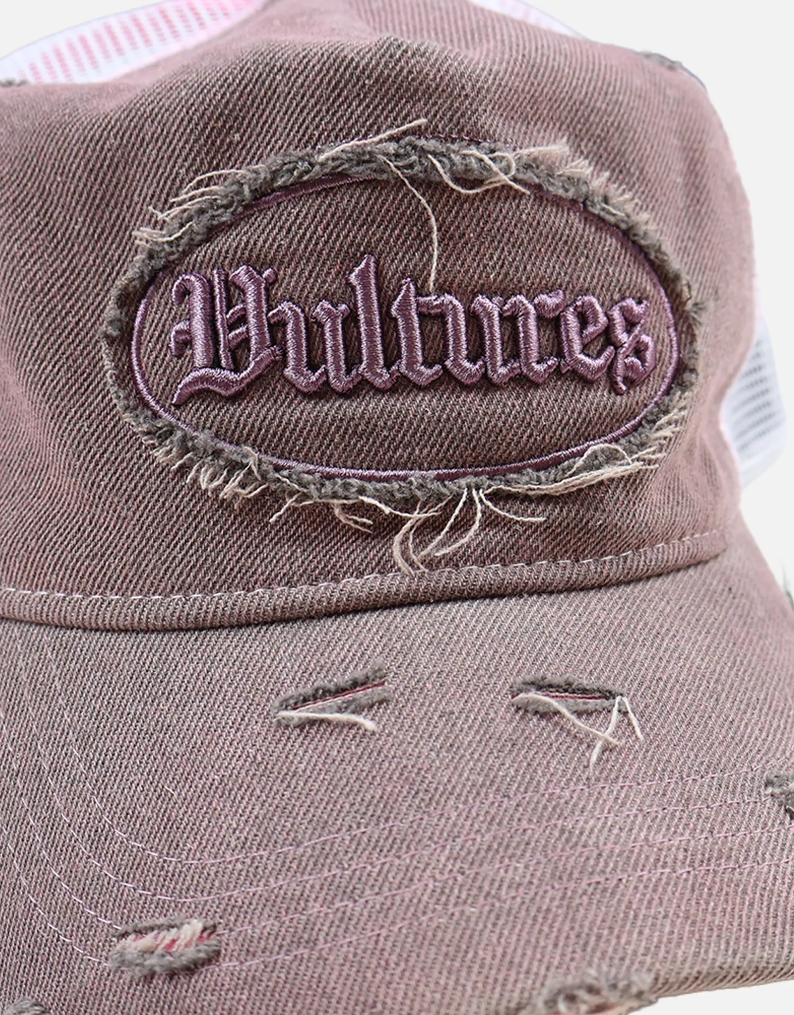 Vultures Distressed Trucker Cap in Pink