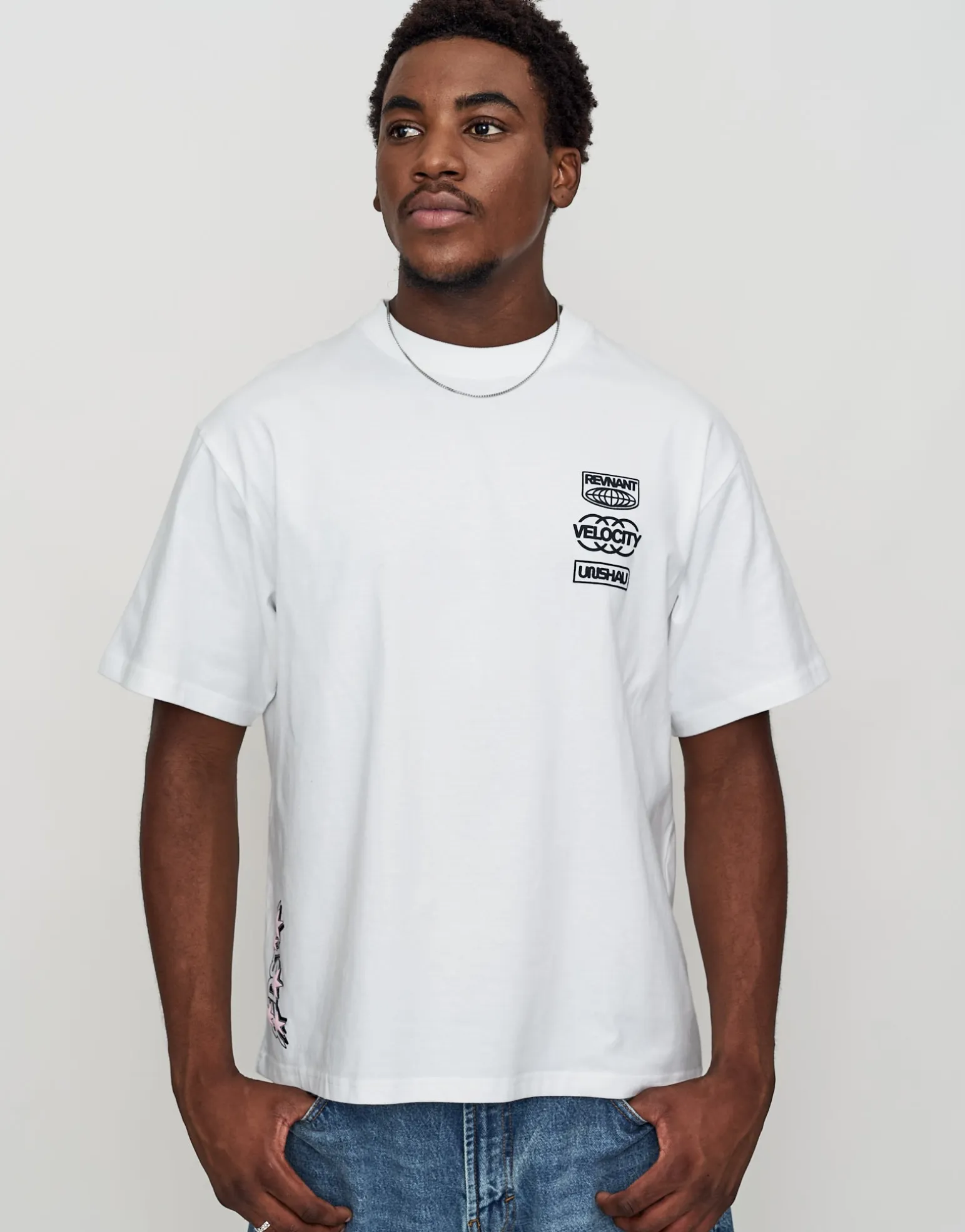 Vultures Motorsport Relaxed Fit T Shirt in Moon