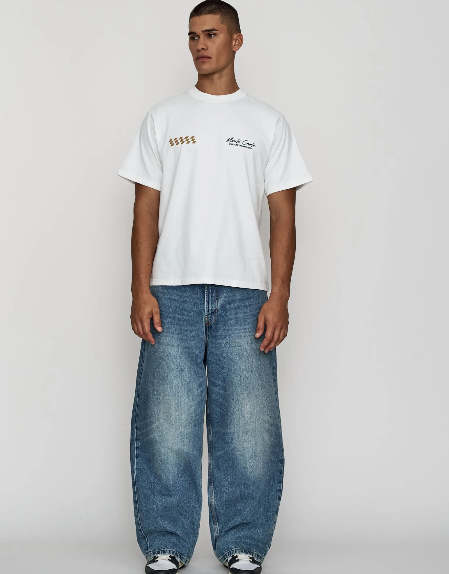 Vultures Motorsport Relaxed Fit T Shirt in Moon