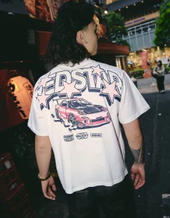 Vultures Motorsport Relaxed Fit T Shirt in Moon