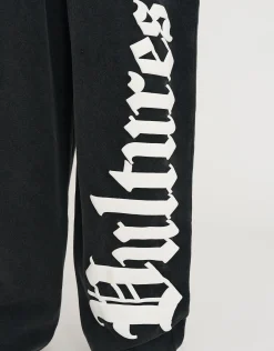 Vultures Wide Track Pants in Washed Black