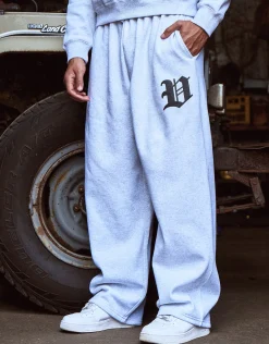 Vultures Wide Track Pants in Washed Black