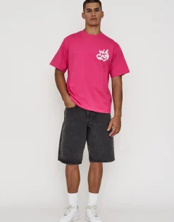 Weekend Club International Relaxed Fit T Shirt in Black