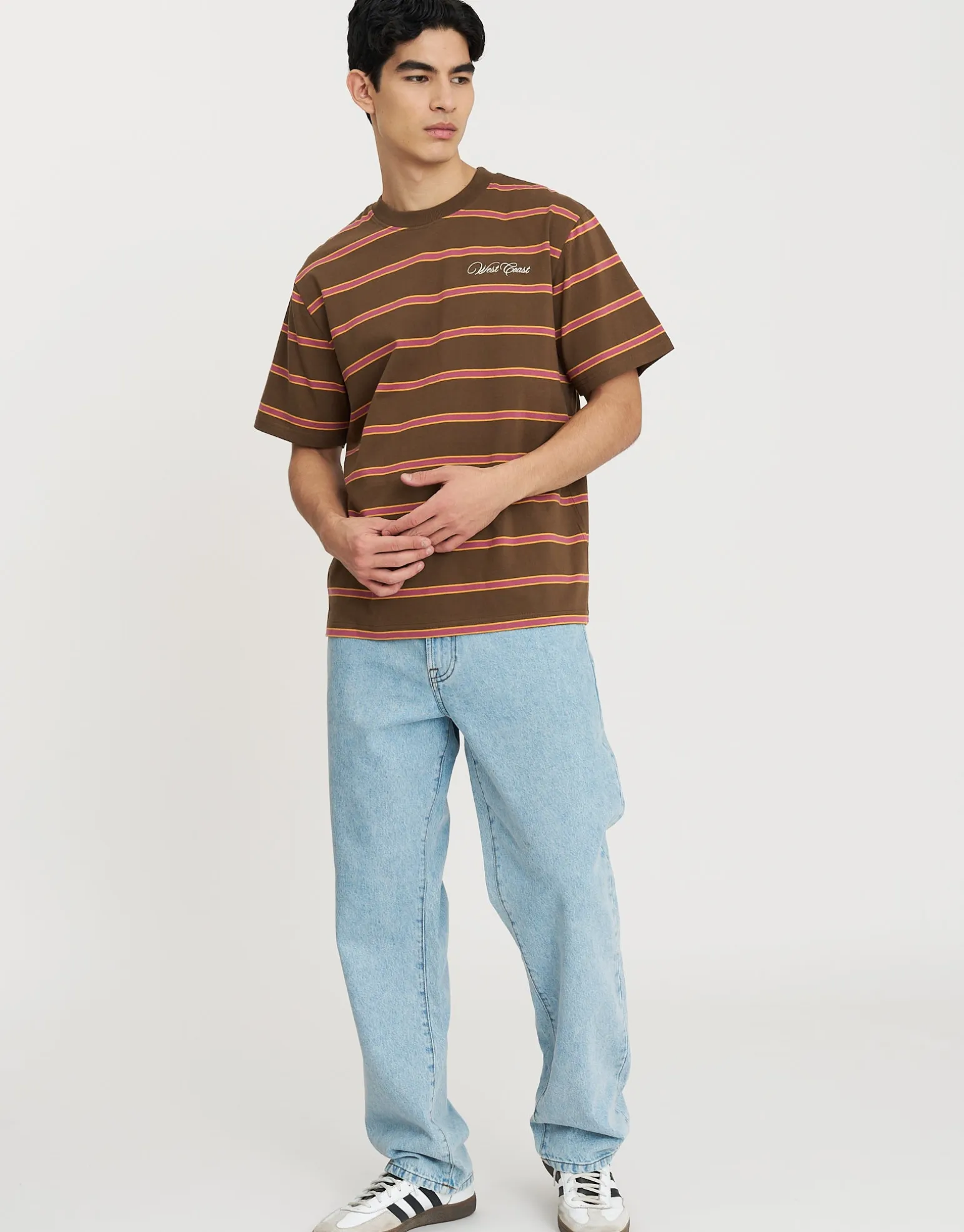 West Coast Striped Relaxed Fit T Shirt in Multi
