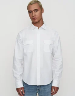 Wisconsin Long Sleeve Shirt in Blanc