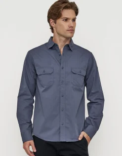 Wisconsin Long Sleeve Shirt in Blanc