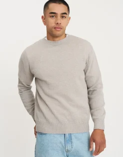 100% Wool Crew Neck Knit in Charcoal